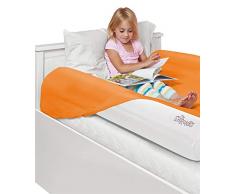 The Shrunks aufblasbarer Bettrand Doppelpack - zweifacher Rausfallschutz für Kinder ab 2 Jahren -Für zwei Bettseiten, Zu Hause oder auf Reisen, Weiß, 122x18x10 cm