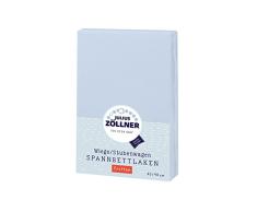 Julius Zöllner 8310013350 - Spannbetttuch Frottee für die Wiege, Größe: 90 x 40 cm, Farbe: hellblau