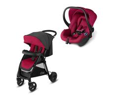 cbx 2-in-1 Reisesystem, Kinderwagen Misu Air TS + Babyschale Shima, Inkl. Regenverdeck und Adapter für Babyschale, Ab Geburt, Crunchy Red