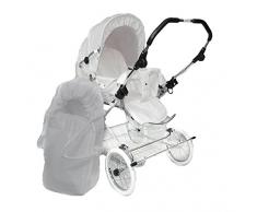 Eichhorn Buggy 419LUX-K082-EVA-STN Sportwagen mit Automatikgestell Kunstledervariante mit Softtragenest, EVA-Rad, weiß/grau