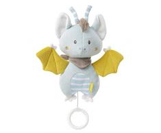 Fehn 065022 Spieluhr Fledermaus / Kuscheltier mit integriertem Spielwerk mit sanfter Melodie zum Aufhängen an Kinderwagen, Babyschale oder Bett, für Babys und Kleinkinder ab 0+ Monaten
