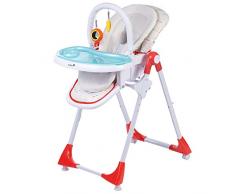 Safety 1st Hochstuhl Kiwi, 3-in-1 Hochstuhl, Rücken- und Fußlehne bis zur Liegeposition verstellbar, inkl. Tisch mit abnehmbarem Tablett und Spielbogen, red lines