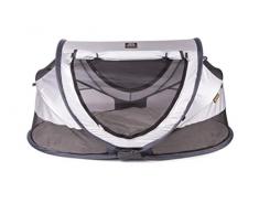 Deryan Reisebett/Travel-cot Peuter Reisebettzelt inklusive Zelt + selbstaufblasende Matratze + Baumwollbezug mit Reißverschluss mit Pop-Up innerhalb 2 Sekunden aufgebaut, silver