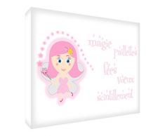 Feel Good Art Fee Leinwand auf Rahmen Wandtattoo modernen Stil-/illustrativen, Hellrosa, 60 x 40 x 4 cm
