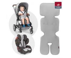 reer reer TravelKid Breeze atmungsaktive Sitzauflage für Kinderwagen, Buggy, Autositz, Fahrradsitz und co, grau