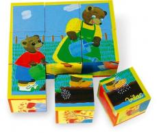 Vilac Holz Teddy Bär Blocks Puzzle