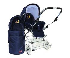 Eichhorn Buggy 419RFS-S011-EVA-STN Sportwagen mit Lederriemengestell mit Schiebehöhenverstellung Sandmännchenvariante, EVA-Rad, blau/bleu