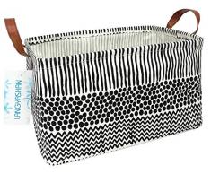 Rechteckiger Aufbewahrungskorb aus Segeltuchstoff, faltbar, mit Griffen, Spielzeugkiste, Spielzeug-Aufbewahrung, Spielzeug Organizer für Jungen und Mädchen - Kinderzimmerkorb