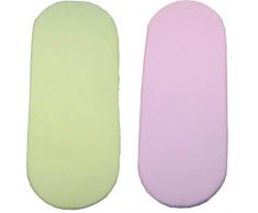 Deluxe Moses Korb Jersey Spannbettlaken Blatt 1 x Lemon & 1 x pink