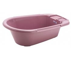 Rotho Babydesign Badewanne, Mit Ablaufstöpsel, 0-12 Monate, Bella Bambina, Fantastic Mauve (Altrosa), 20020 0288