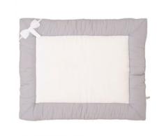 Little Naturals 017-513-64958 Krabbeldecke, 80 X 100 cm, Linen Bow weiss/grau