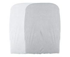 Domiva Set mit 2 Bezügen für Wickelunterlage, Weiß/Perlgrau, 2 Stück