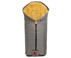 Kaiser 6720473 Lammfellfußsack Iglu, grau melange