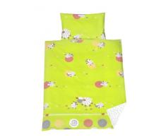 Schardt 13502 1/602 - Bettwäsche 2-teilig, Dessin: 1/602 Schäfchen grün