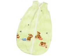Julius Zöllner 9000118076 - Teddy Grün Sommerschlafsack ungesteppt, 90 cm