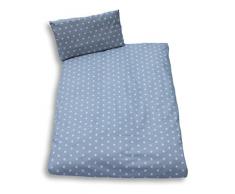 Ideenreich 2153 Bettwäsche Sterne, 100 x 135 cm/40 x 60 cm, grau