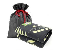 forestfish Cozy Soft Überwurf Decke Fleece Reisedecke 114,3 cm L von 76,2 cm W, grau