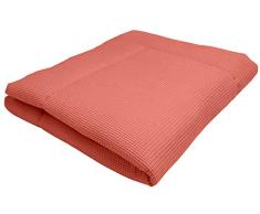 Ideenreich 2480 IDEENREICH Baby Krabbeldecke King Size| lachs | 135x150cm | ideal als Spieldecke, Krabbeldecke und Laufgittereinlage, rosa
