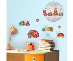 Room Mates 54383 Papierlaterne Zutano - Elefantenlampion, mehrfarbig