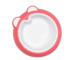 Badabulle B005206 Rutschfester Teller, coralfarbig