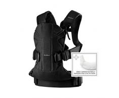 Babybjörn 698001 Babytrage One, Cotton Mix, & Lätzchen weiß, schwarz, 1030 g