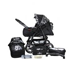 Bergsteiger Rio Kombikinderwagen + Softtragetasche + Wickeltasche (10 - Teile)
