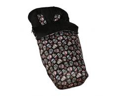 Babyline Lovely Skull Fußsack, unisex, Schwarz