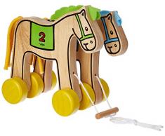 Vilac Spielzeug zum Ziehen aus Holz – Rennen von Pferden