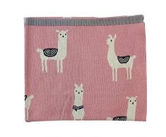 Sevira Kids – leichte Babydecke aus Bio-Baumwolle – Lama