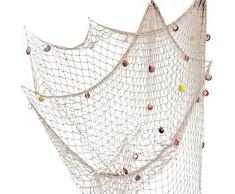Naturfischnetz-Wanddekoration mit Muscheln, Ozean-Motiv, für Piratenpartys, Hochzeiten, Fotografieren Dekoration