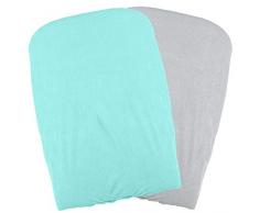 Domiva Set mit 2 Bezügen für Wickelunterlage, Aqua/Perle, Grün, 2 Stück