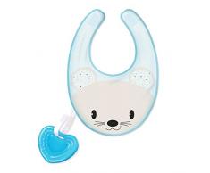 Chicco 00002582200000 Lätzchen FRESH BIB Mit Abnehmbarem Beissring Boy, blau