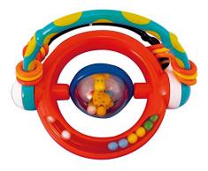Bieco 41014358 Babyrassel Rock n Roll Giraffe, Aktivity Ringrassel mit vielfältigen Funktionen, Greifring mit Rassel für Babys und Kleinkinder ab 9m+, mehrfarbig