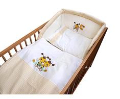 Cosing 332-028-02 Kinderbettwäsche Set Deluxe Baumwolle Gesteppt 3 Teilig - Biene, gelb
