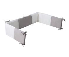 safe asleep von roba Nestchen Air PLUS Jersey grau, luftzirkulierendes -Nestchen, AIR-balance System, Babynest, Babynestchen, Bettumrandung, Bettausstattung, Kopfschutz,