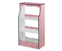 Teamson Kids TD-12472P Fashion Prints Bücherregal, Rosa / Schwarz