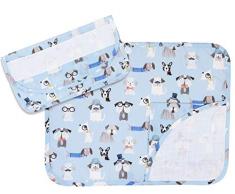 Filet Frühstücksbrettchen aus Baumwolle, mit Serviette und Umschlag, Aida-Einlage aus Leinen, 100% Made in Italy, 200 g