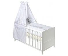 Julius Zöllner 5210316130 Bettset 3teilig, inklusive Nestchen, Himmel und Bettwäsche Häschen und Eule, 100 / 135 cm + 40 / 60 cm