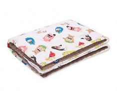 Pepi Leti 685843716679 Disguisers-Kuscheldecke Braun Minky, Babydecke, Kinderdecke, 100 x 75 cm Decke, mehrfarbig