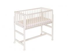 Geuther - Bett an Bett Betsy für Boxspringbetten, inklusive Kaltschaummatratze, Frottee-Steppbezug, feststellbare Teppichrollen, absenkbares Gitterteil, höhenverstellbar, weiß