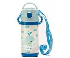 irisanababy bbo8 Thermobecher mit Strohhalm blau