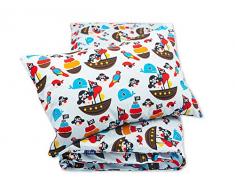 Pepi Leti 685843715528 Pirates Premium Hochwertige Kinderbettwäsche, mehrfarbig