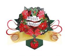 Suki Gifts XPOP056 Pop Up Grusskarte Adventskranz Weihnachten, mehrfarbig