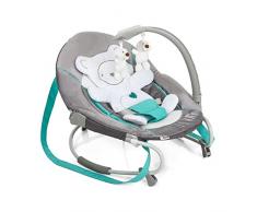 Hauck / Babywippe Leisure / Schaukelfunktion / abnehmbaren Spielbogen und Teddybär als Sitzverkleinerer / ab Geburt bis 9 kg verwendbar / kippsicher und tragbar / Hearts (Grau)