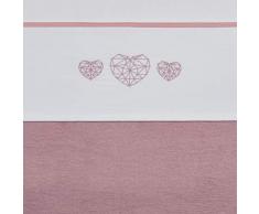 Meyco 414059 Bettlaken Geometric Heart Biese Rosa 100x150 cm