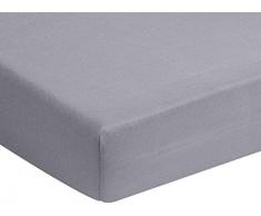 Träumeland TT04171 Spannbetttuch TENCEL dunkelgrau, 40 x 90 cm, mehrfarbig