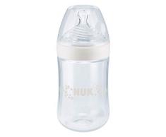 NUK Nature Sense Babyflasche 6-18 Monate Silikon-Sauger, BPA-frei, 260 ml