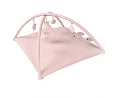 roba Krabbeldecke „roba style“, mit abnehmbaren Spielbogen mit 5 Spielelementen „Lily“, verwendbar als Wickelauflage 85x75 cm, rosa Spieldecke