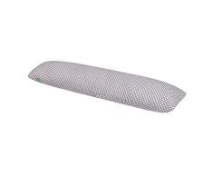 LULANDO SleepSide Seitenschläferkissen Schwangerschaftskissen Lagerungskissen Körperkissen 145x40 cm. Weiches und bequemes Kissen zum Schlafen und Ausruhen. Farbe: Grey Sparklings / White