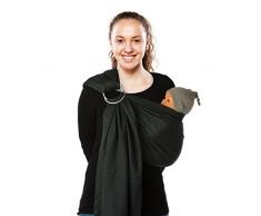 Babylonia BDDSL 992 BB Babytragetuch Sling, schwarz blumen